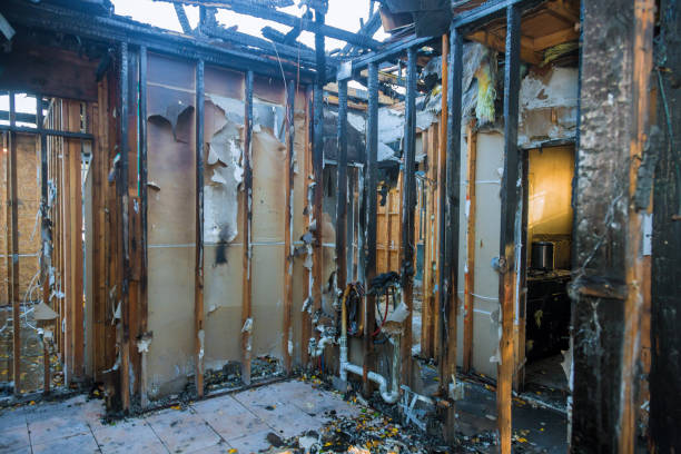 Professional Fire Damage Removal technician working in Stockton, NJ